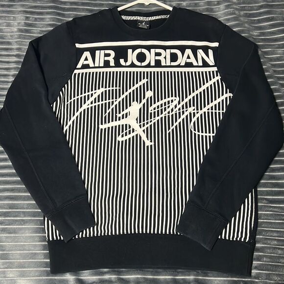 🔥🏀 True Vintage AIR JORDAN FLIGHT Crewnecks Sweatshirt - Good Condition - Sz M - Picture 1 of 13